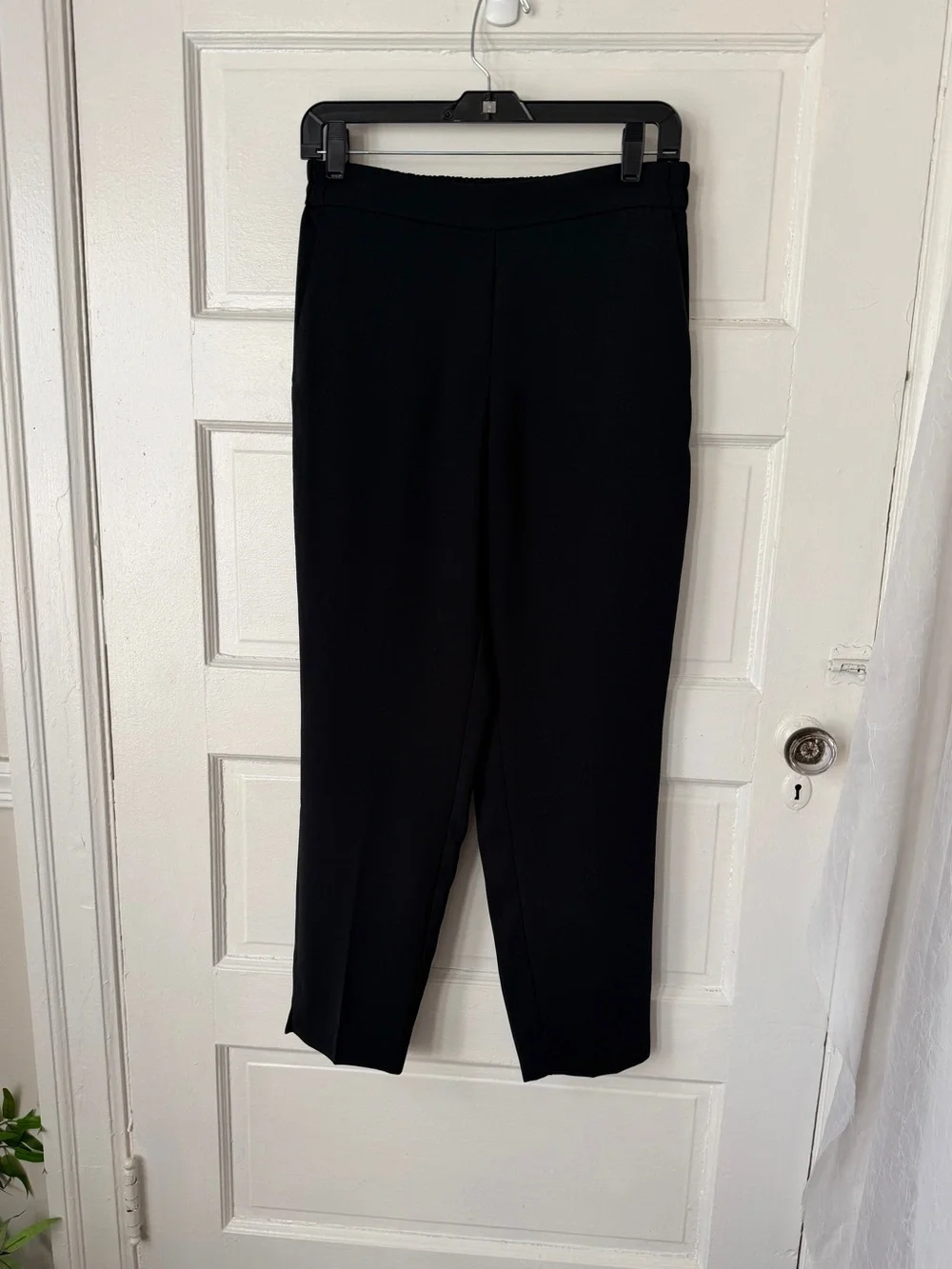 J. Crew Black Jamie Chino Pants Trousers Pull On Elastic Waist Classic Office 6